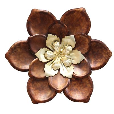 Whimsical Flower Metal Wall Plaque