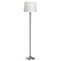 Crystal and Silver Metal Floor Lamp