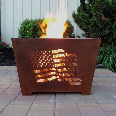 American Flag Box Fire Pit