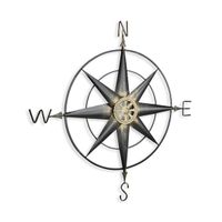 Rusted Metal Compass Wall Plaque