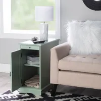 Aqua Accent Table with Charging Station