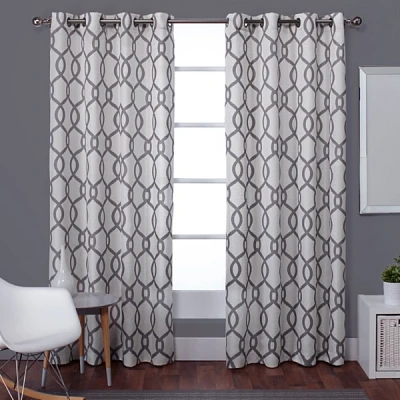 Gray Kenzie Curtain Panel Set, 108 in.
