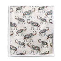 Elephant Sherpa Throw Blanket