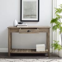 Country Style Graywashed Console Table