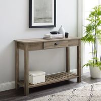 Country Style Graywashed Console Table