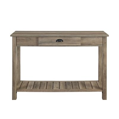 Country Style Graywashed Console Table