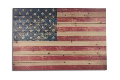 American Flag Wood Art Print