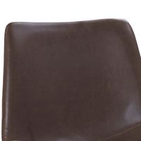 Brown Faux Leather Bar Stools, Set of 2