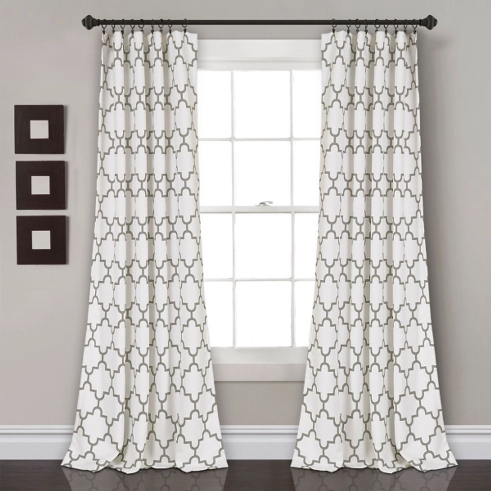 Gray Bella Curtain Panel Set, 84 in.