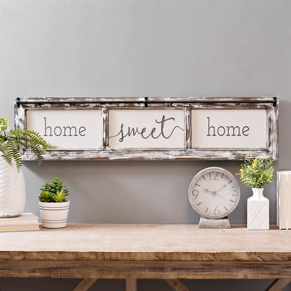 Home Sweet Home Rustic Door Frame Wood Wall Plaque