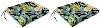 Ebony Hatteras Outdoor Seat Cushions, Set of 2