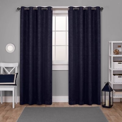 Oxford Navy Thermal Curtain Panel Set