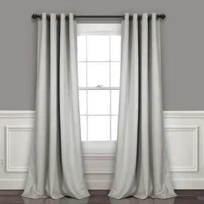 Gray Lush Insulated Curtain Panel Set, 95 in.