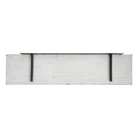 Whitewashed Wood Floating Shelf, 36 in.