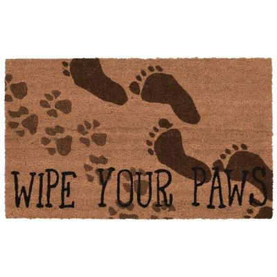 Brown Wipe Your Paws Doormat