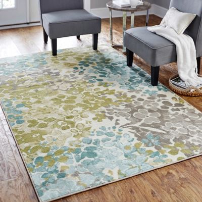 Aqua and Green Radiance Accent Rug
