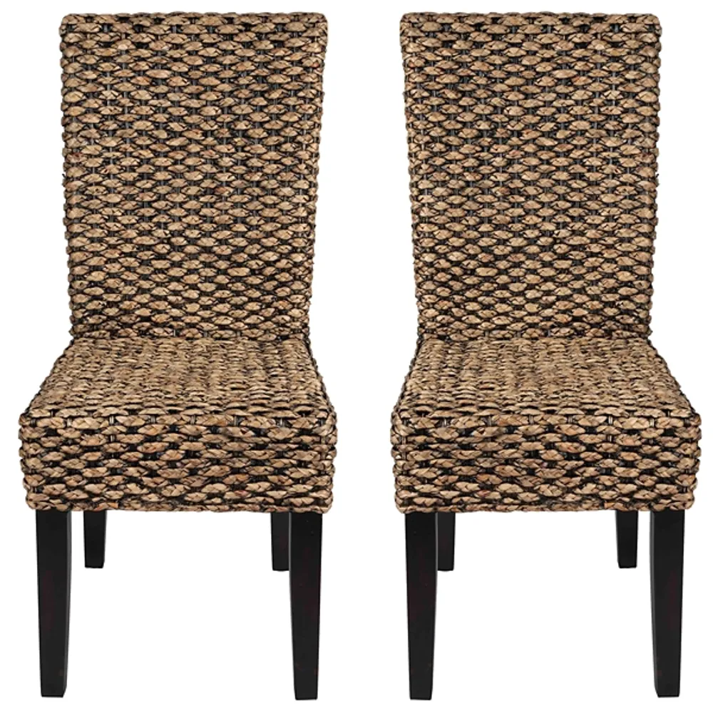 Alana Water Hyacinth Parson Chairs, Set of 2
