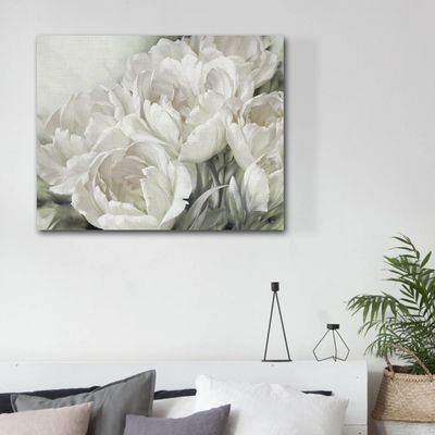 White Angelique Tulips Canvas Art Print, 40x30 in.