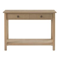 Charleston Rustic Gray Console Table with Shelf