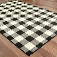 Madura Buffalo Check Outdoor Area Rug, 8x13