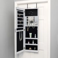 White Eloise Armoire Jewelry Mirror