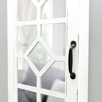 White Eloise Armoire Jewelry Mirror