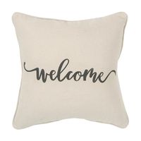Welcome Sentiment Accent Pillow