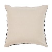 Black and Metallic Fringe Textured Pillow