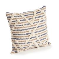 Textured Blue Stripe Pillow