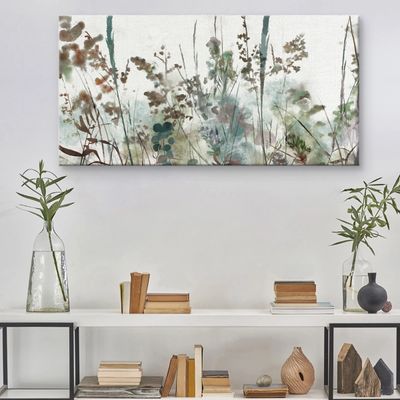 Autumn Reeds Panel Canvas Art Print