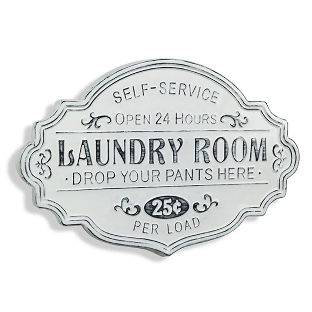 Enamel Laundry Room Wall Plaque