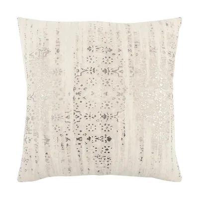Silver Stripe Cotton Pillow
