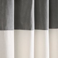 Gray and Ivory Millie Curtain Panel Set, 84 in.