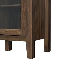 Farmhouse Highboy Dark Walnut TV Stand