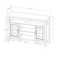 Farmhouse Highboy Dark Walnut TV Stand