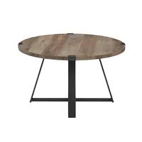 Gray Urban Rustic Round Coffee Table