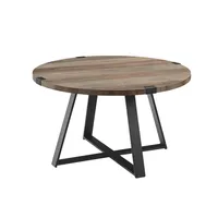 Gray Urban Rustic Round Coffee Table