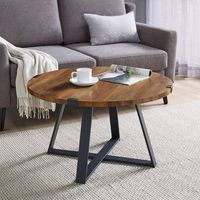 Oak Urban Rustic Round Coffee Table