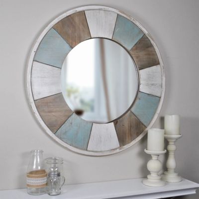 Cottage Timbers Wood Wall Mirror