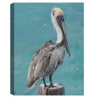 Pelican Perch I & II Canvas Art Prints, Set of 2