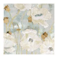 Cream Poppies in the Wind Giclee Canvas Art Print