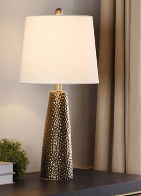 Bronze Hammered Table Lamp