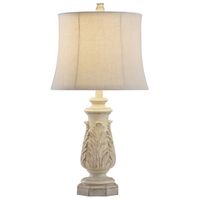 Ivory Leaf Scroll Table Lamp