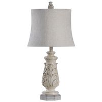 Ivory Leaf Scroll Table Lamp