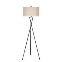 Rust Black Metal Tripod Floor Lamp