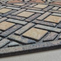 Brown Deco Tile Slice Doormat