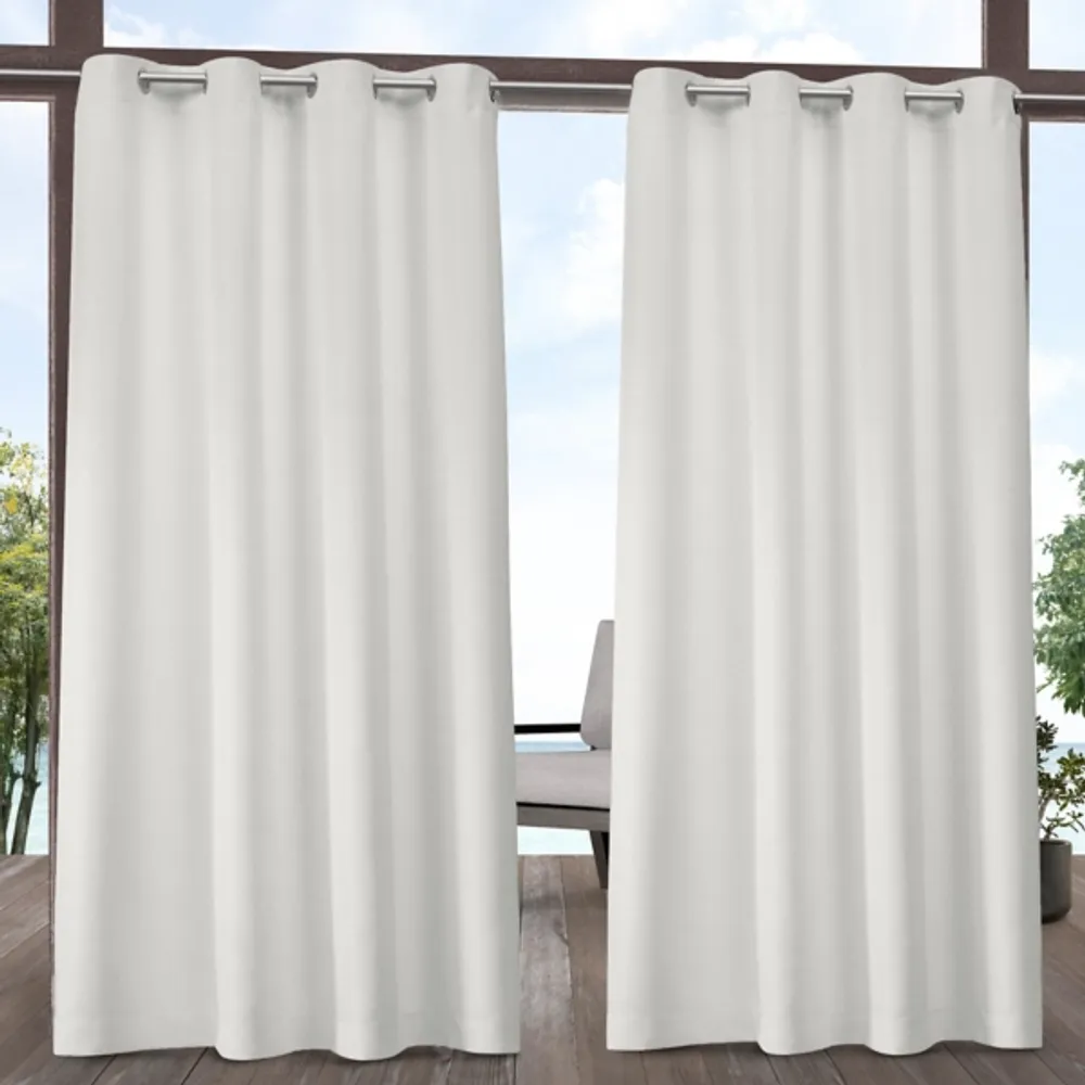 Vanilla Cabana Curtain Panel Set, 96 in.