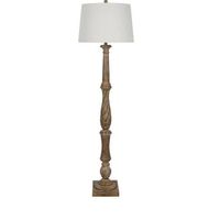 Chunky Washed Brown Floor Lamp