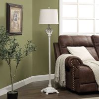 Distressed Fleur-de-lis Floor Lamp