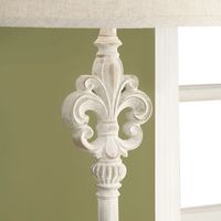 Distressed Fleur-de-lis Floor Lamp